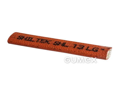 Ohnivzdorný ochranný návlek SHILTEK LG na hadice a trubky, 10mm, skelné vlákno/silikon, -54°C/+260°C, červený